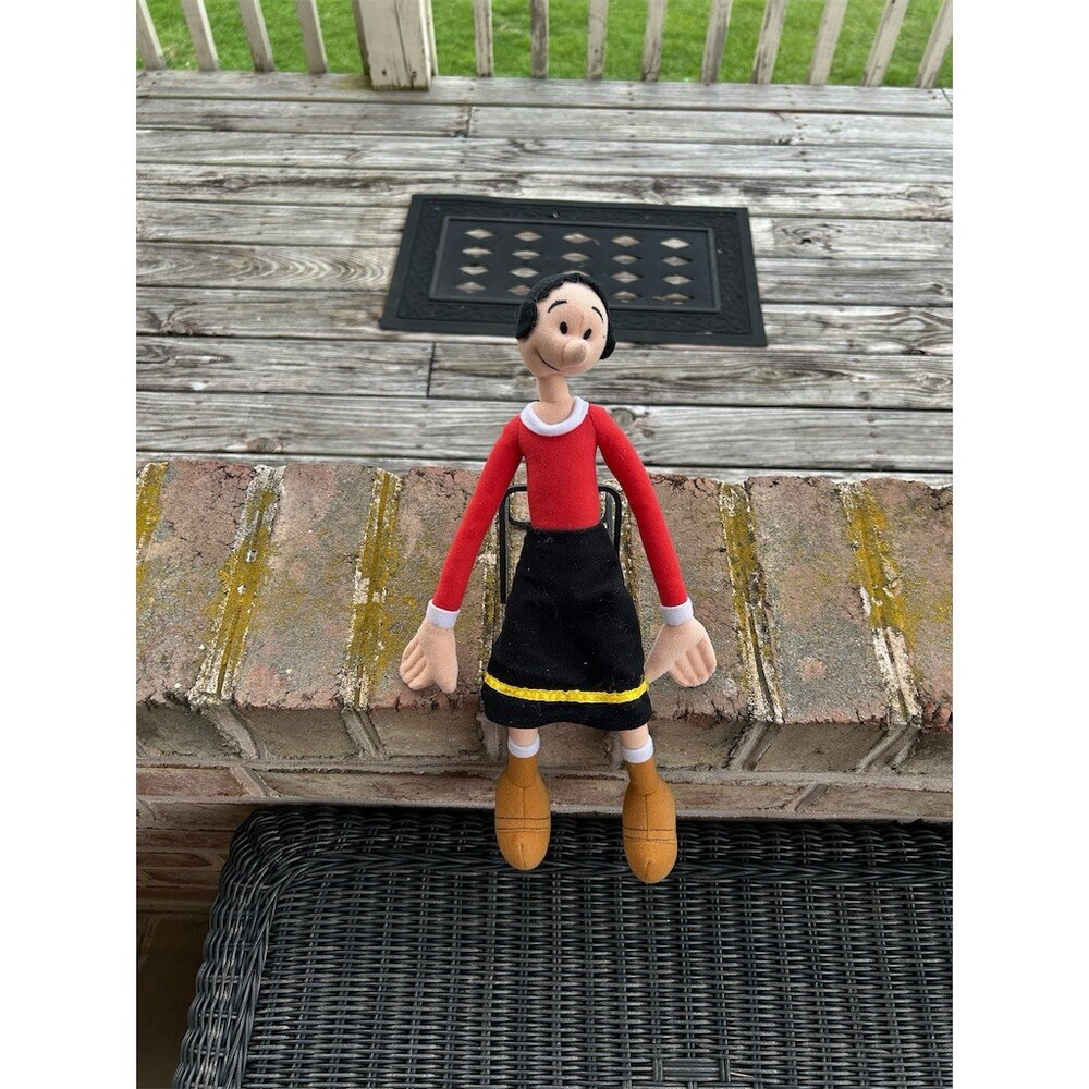 Vintage Kellytoy Olive Oyl Plush Doll Popeye Poseable Long Limbs Stuffed